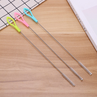 Factory Direct straw brush stainless steel brush feeding bottle straw brush catheter brush water cup baby nylon test tube brush