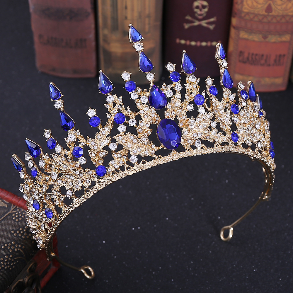 H1259 European and American Baroque Bridal Crown Headwear Rhinestone Hair Accessories Princess Crown Wedding Dress Accessories