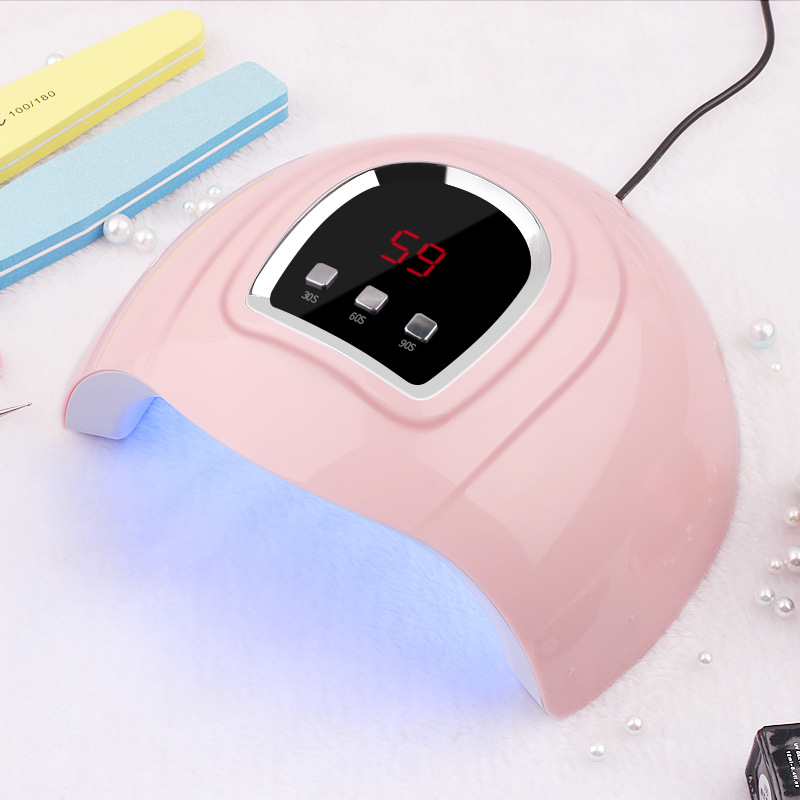 sunX4 portable nail phototherapy machine 18 dual light source lamp beads 54W multi-gear timing digital display USB interface