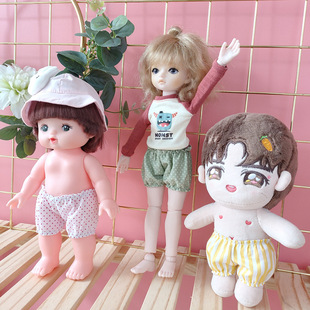 ins Kindergarten Cotton Doll Clothes 20cm No Attribute Doll bjd Doll Shorts Lantern Pants