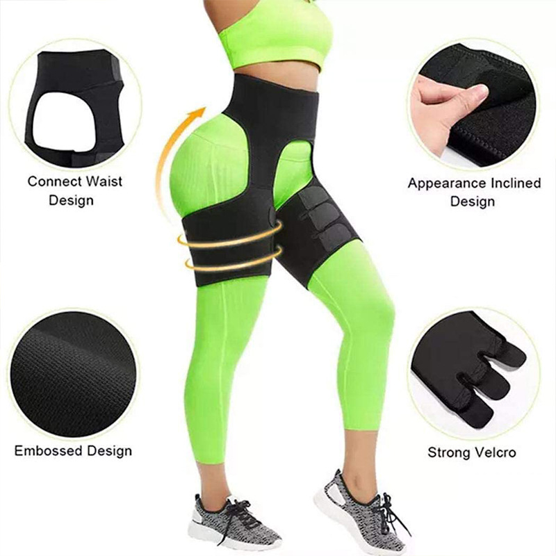 Three-in-one Waist Belt Leg Trimmer Butt Lifter Shaping Panties Zippered Waist Trainer For Women