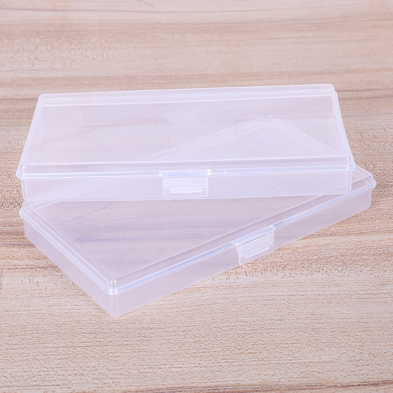 Small size rectangular transparent plastic fishing gear jewelry parts screw hardware tools hand account storage box