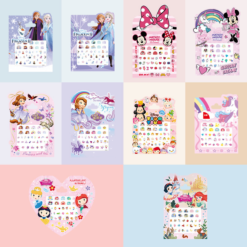 Mickey Princess Frozen children nail stickers baby pregnant women safety nail stickers tattoo cartoon nail stickers