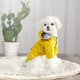 PSM new autumn and winter hooded reflective strip pet raincoat waterproof mesh breathable sweat-absorbent solid color pet windbreaker