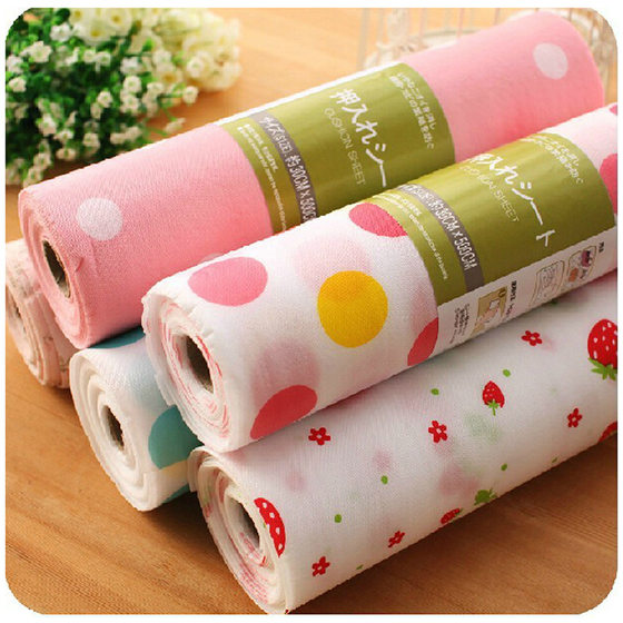 Japanese home fresh printing waterproof multi-functional non-slip placemat can be cut moisture-proof mildew-proof anti-fouling cabinet mat