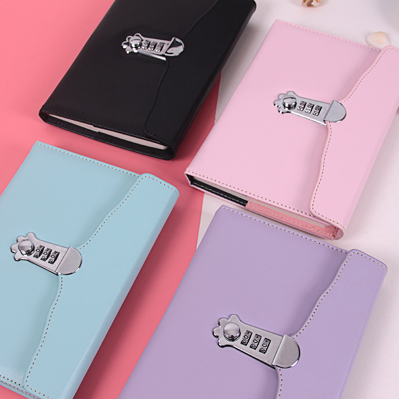 Bo Yao with lock diary password book thick a5 small clear novice account book student notebook notebook notebook