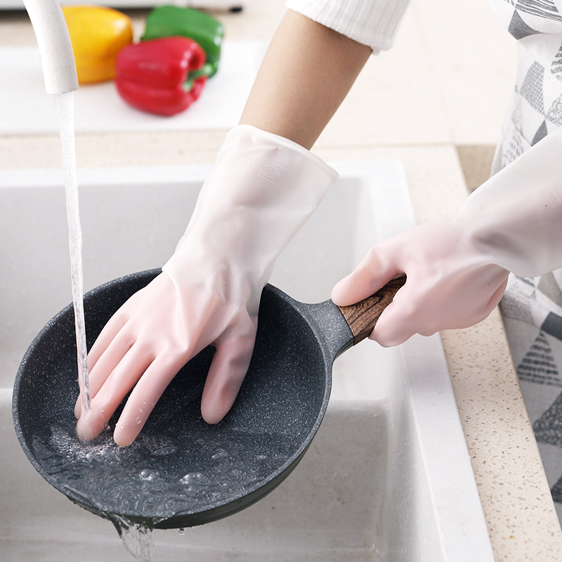 Dishwashing Gloves Waterproof Rubber Thin Cleaning Kitchen Durable Latex Laundry Clothes Rubber Household Bowl Cleaning Housework