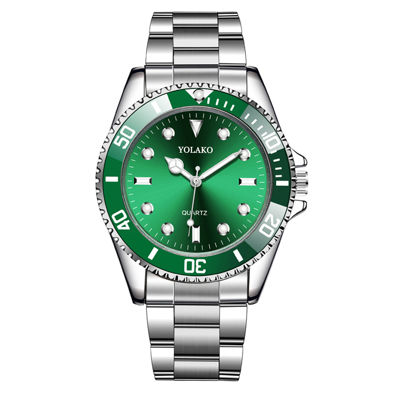 Factory in stock live hot sale foreign trade green water ghost watch men's watch men's watch fashion steel belt quartz watch