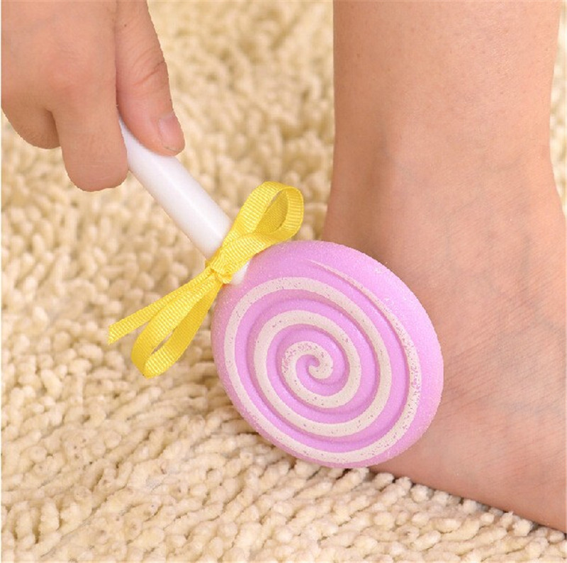 Creative fashion foot rub exfoliating tool lollipop exfoliating calluses foot stone