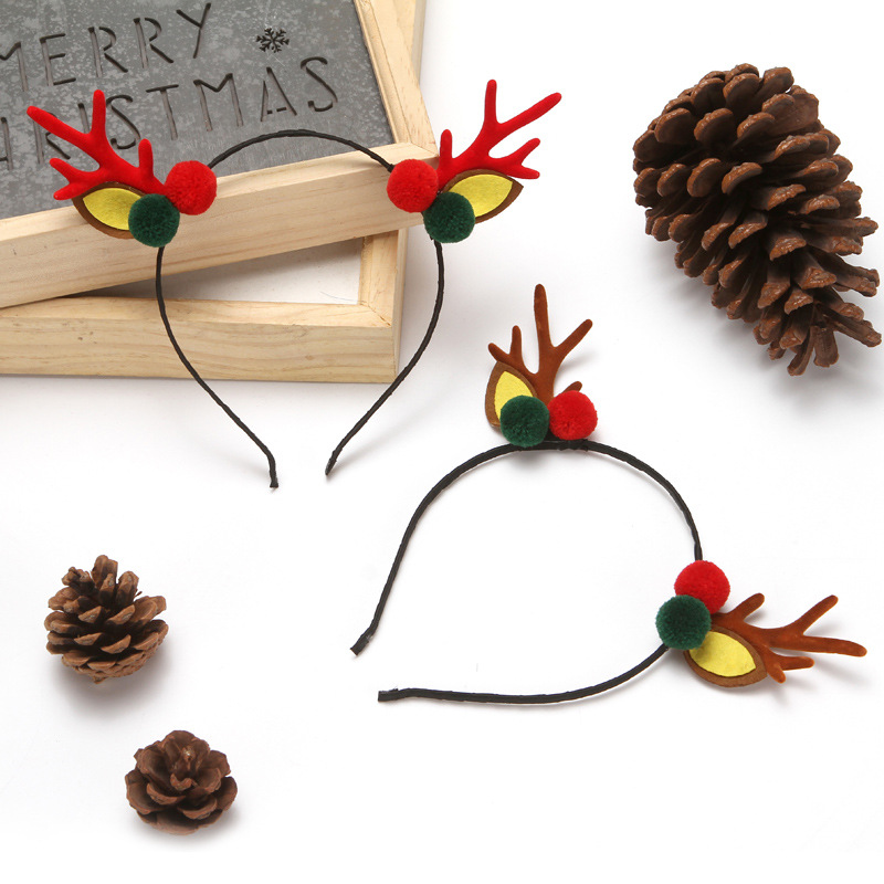 Factory Direct sales Christmas holiday headband hairpin pine cone mushroom bell simulation selling cute headdress hairpin in stock wholesale