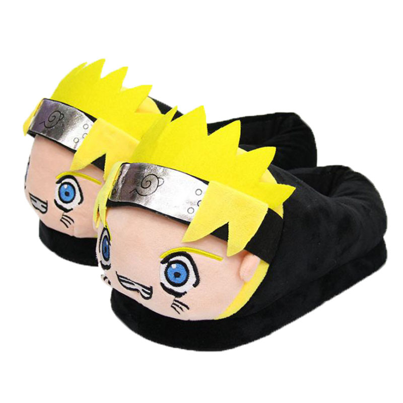 2024 Anime Naruto Plush Slippers Whirlpool Naruto Winter Couple Warm Home Bag with Cotton Slippers