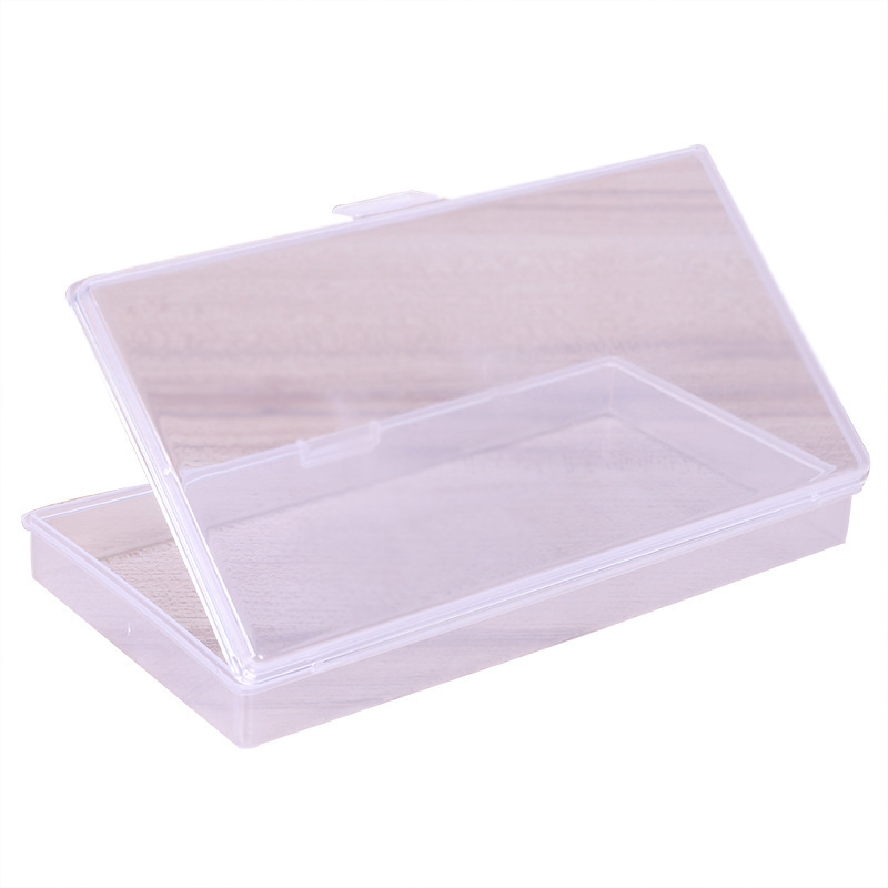 Small size rectangular transparent plastic fishing gear jewelry parts screw hardware tools hand account storage box