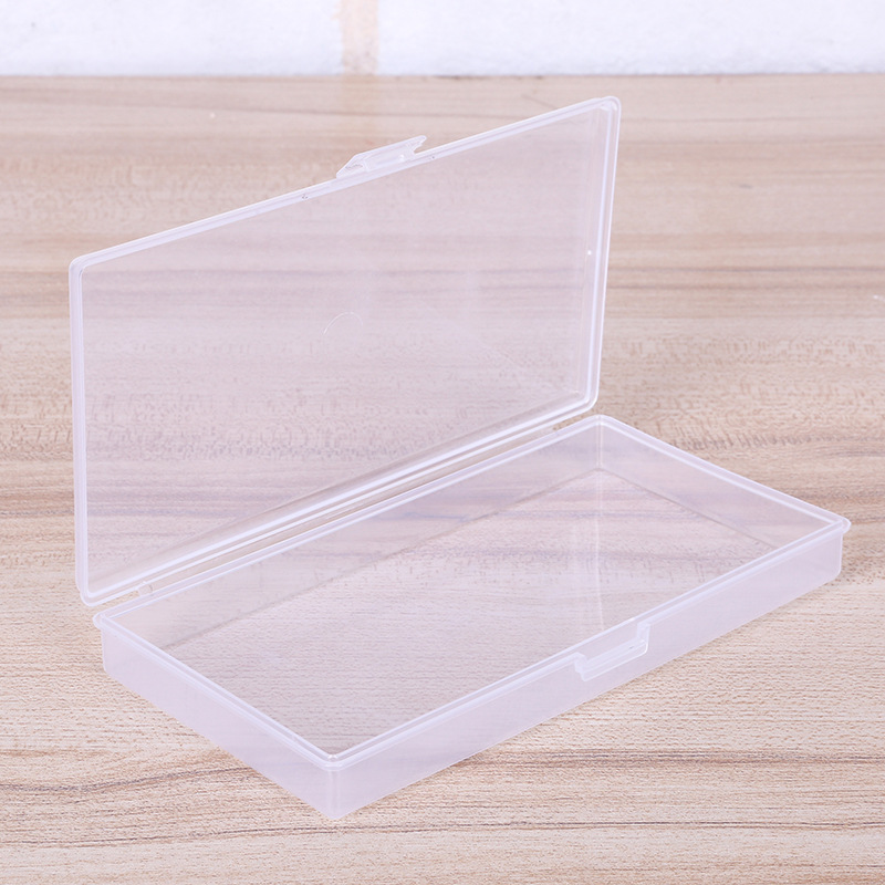 Small size rectangular transparent plastic fishing gear jewelry parts screw hardware tools hand account storage box