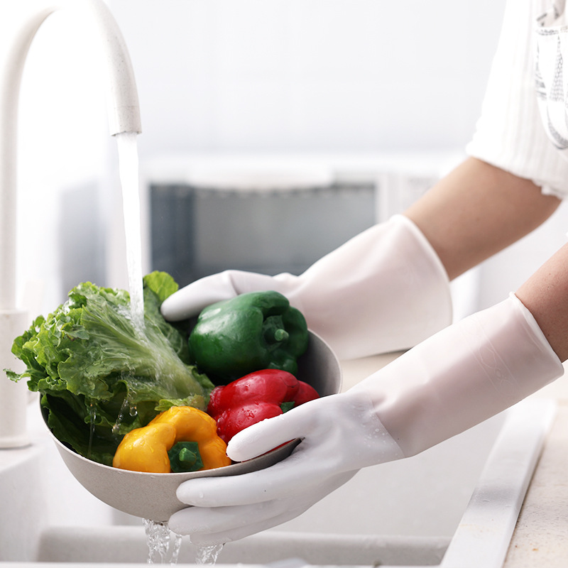 Dishwashing Gloves Waterproof Rubber Thin Cleaning Kitchen Durable Latex Laundry Clothes Rubber Household Bowl Cleaning Housework