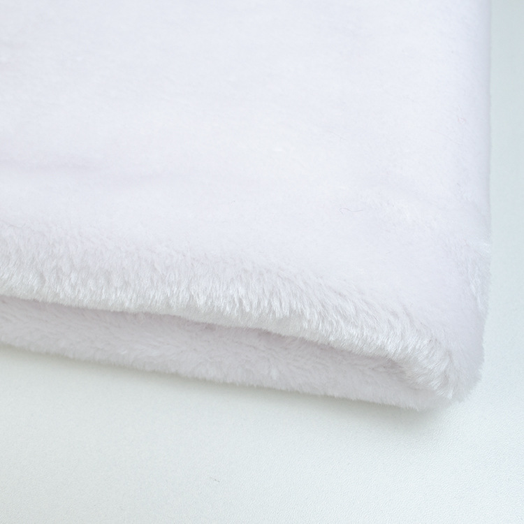 Fabric White Plush Artificial Wool Cut Loop Velvet Rabbit Fur Counter Pad Faux Fox Fur Stall Fake Wool Fabric