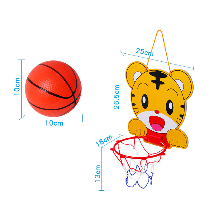 Cross-border Tiger Frog Basketball Frame Hanging Indoor Basketball Rack Punch-free Kindergarten Basketball Trampoline Matching