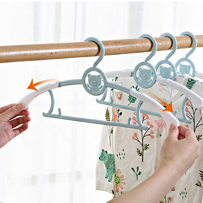 Children's retractable clothes hanger multi-functional baby clothes hanger children clothes hanger newborn baby clothes hanger non-slip