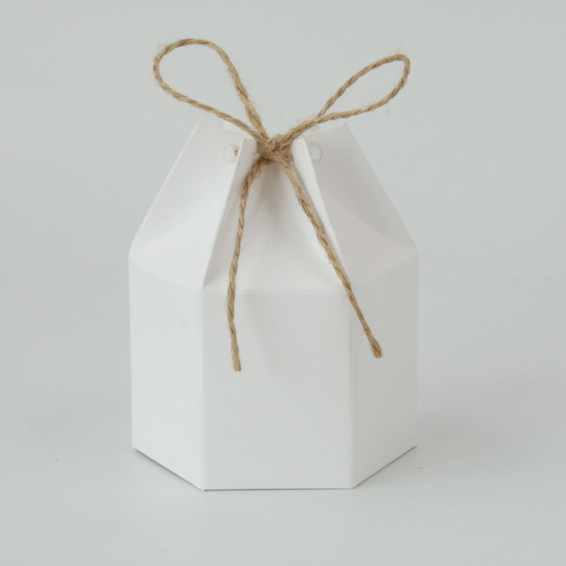 New Candy Box Kraft Paper Hexagonal Candy Box Party Gift Box Mongolian Candy Box