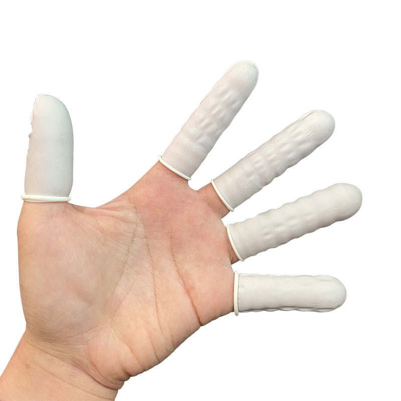 Manufacturers latex finger cover white disposable rubber finger cover industrial protection dust-free labor protection men's anti-static gloves