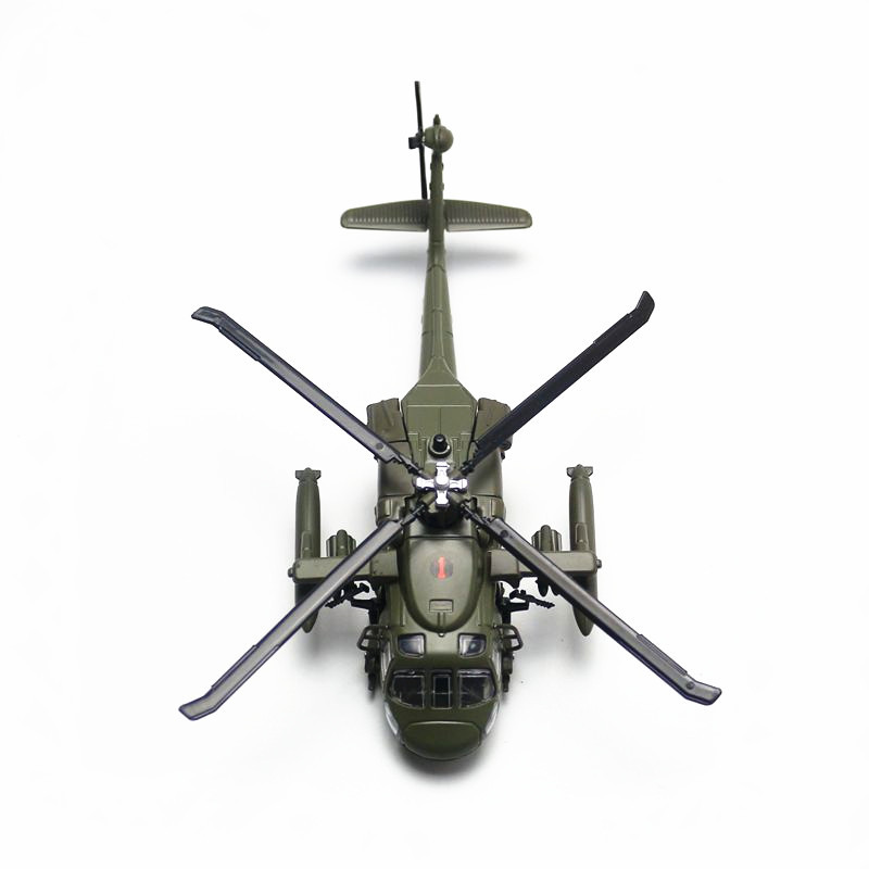 Huayi Alloy Toy Model 1:64 Black Hawk Helicopter Fire Rescue Fighter Aircraft Acousto and Light Gift Box