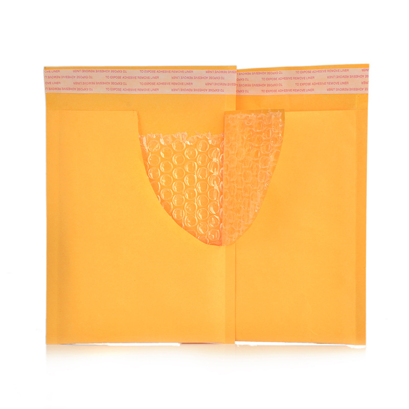 in stock Thickened Yellow Kraft Paper Bubble Bag Shockproof and Pressure-proof Express Bubble Bag Packing Bubble Bag Self-staining Bag
