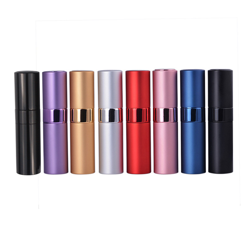 8ml15ml20ml round aluminum rotary perfume bottle glass liner high-end spray bottle empty bottle