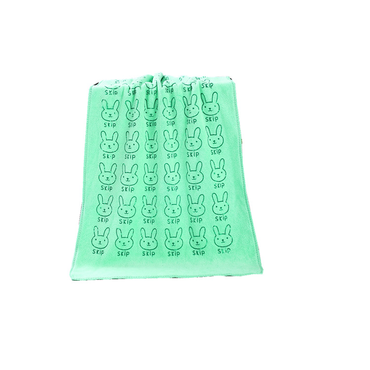 Factory wholesale microfiber 35 x 75 printing face towel rabbit hair dry towel soft thick household towel