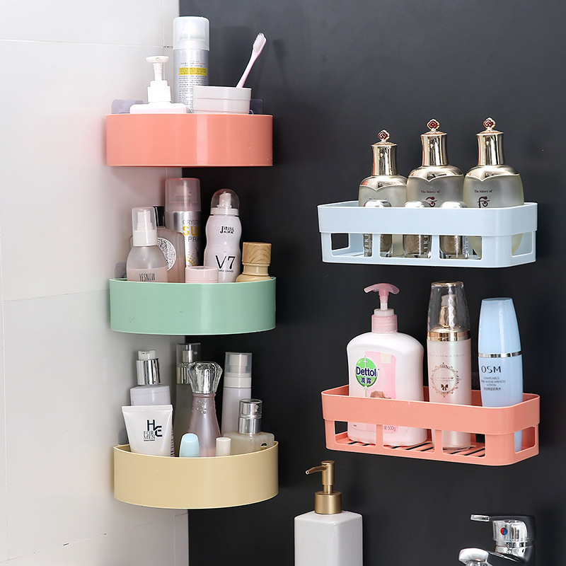 Bathroom Storage Rack Wall Hanging Bathroom Hole-free Storage Rack Toilet Suction Wall Suction Sucker Bathroom Storage Tripod