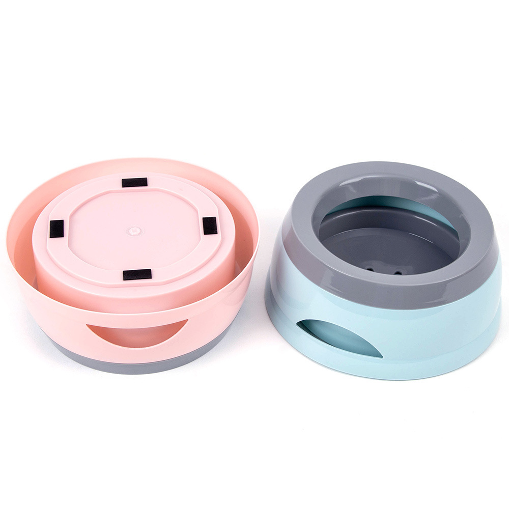 Factory direct pet drinking bowl car non-slip splash-proof non-wet mouth floating water bowl leak-proof basin for travel