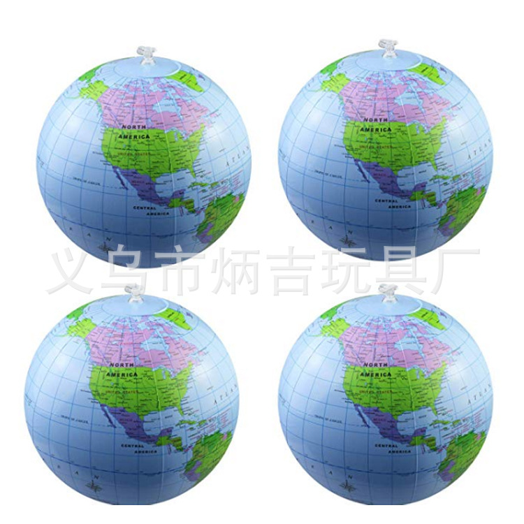 Cross-border Specializes in Inflatable Earth Inflatable Beach Ball PVC Ball English Version Local Ball Beach Ball English Version
