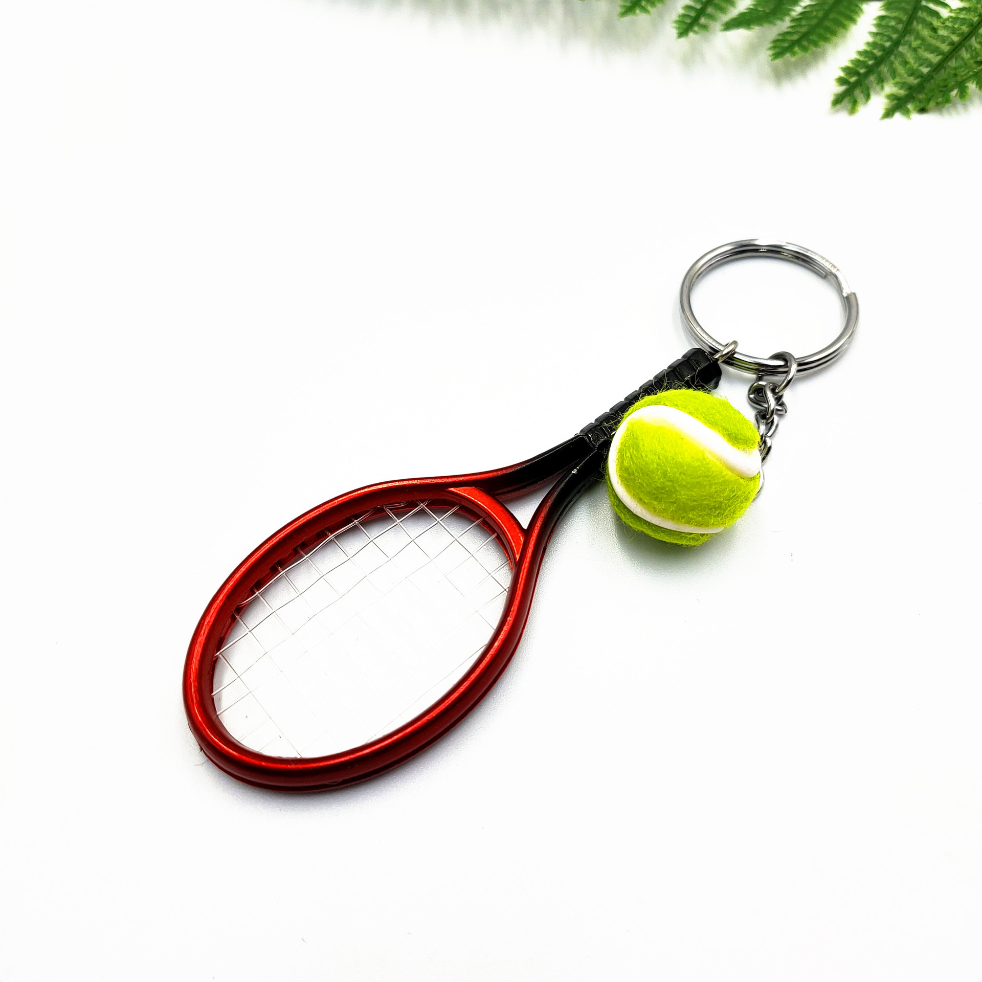 Mini simulation tennis racket case keychain pendant net fan souvenir sports activity gift cross-border