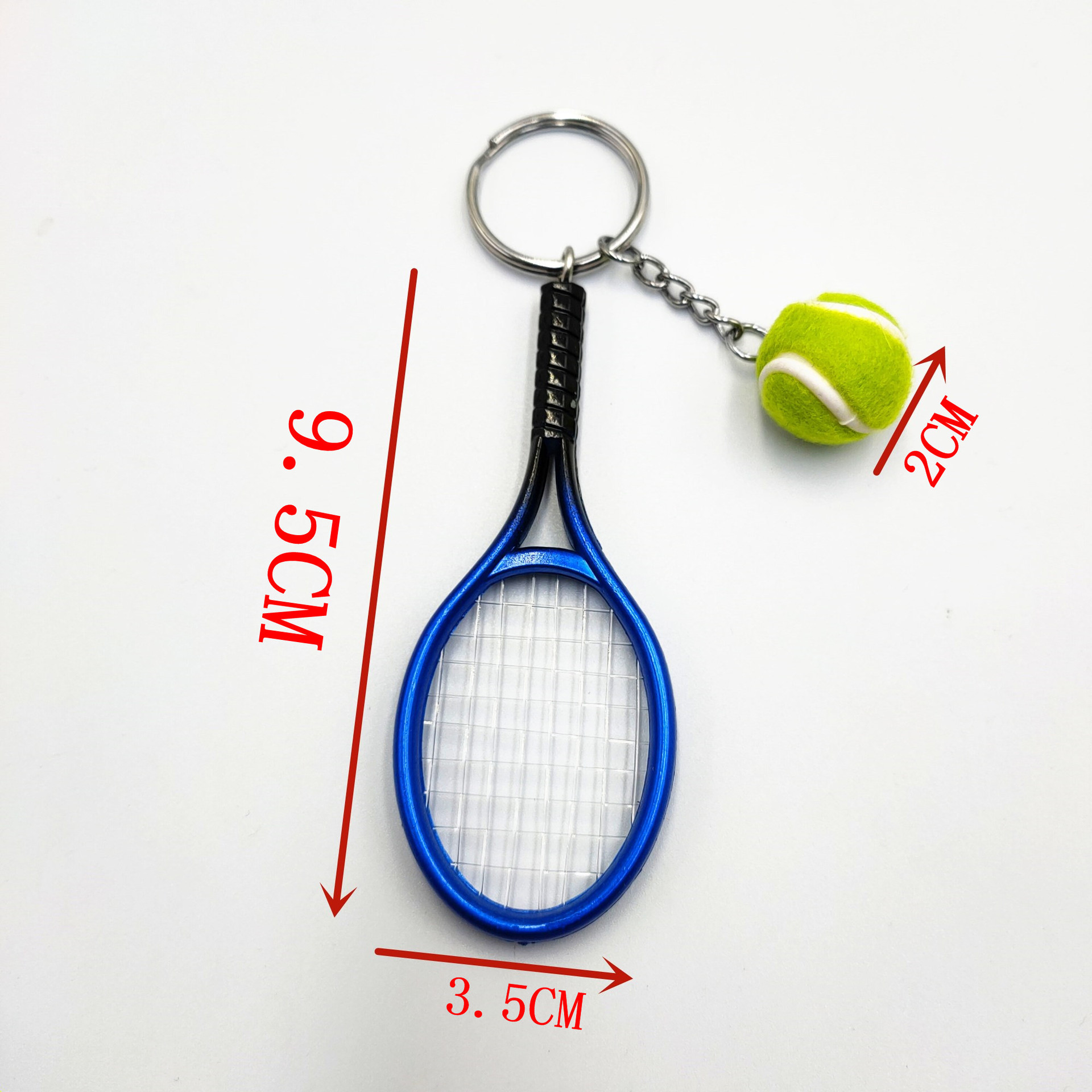 Mini simulation tennis racket case keychain pendant net fan souvenir sports activity gift cross-border