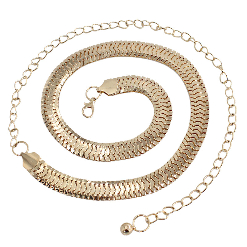 Ladies waist chain fashion Joker decorative dress metal hook adjustment belt accessories hanging bead chain a generation of hair