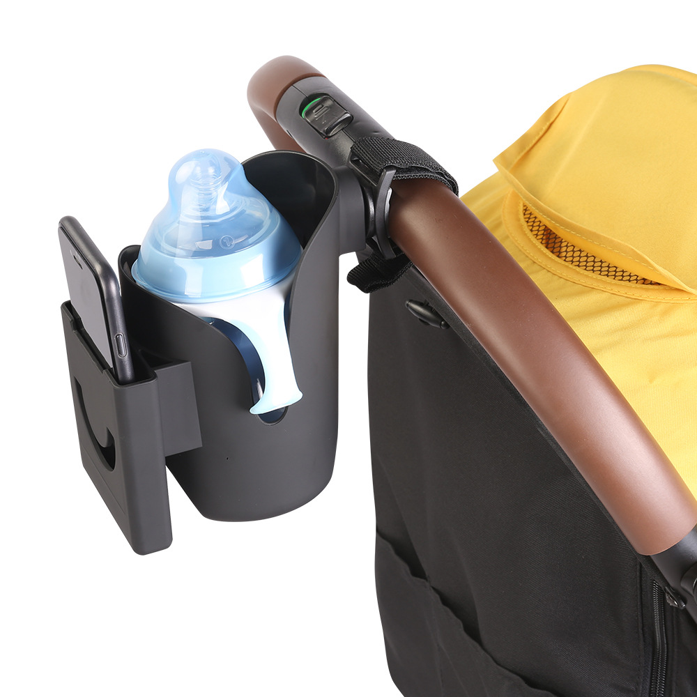 Cross-border new baby carriage cup holder universal stroller with mobile phone box baby bottle cup holder baby carriage ABS plastic cup holder