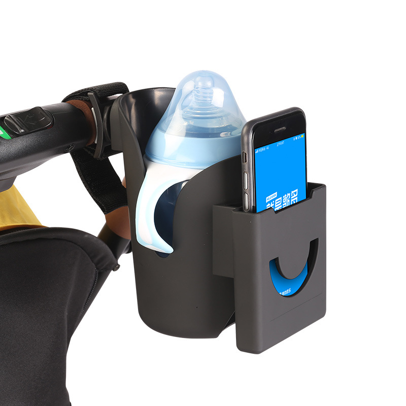Cross-border new baby carriage cup holder universal stroller with mobile phone box baby bottle cup holder baby carriage ABS plastic cup holder