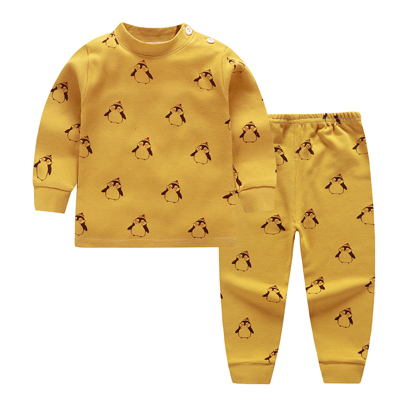 2024 new children's cotton underwear set boys and girls autumn clothes autumn pants baby pajamas home clothes wholesale