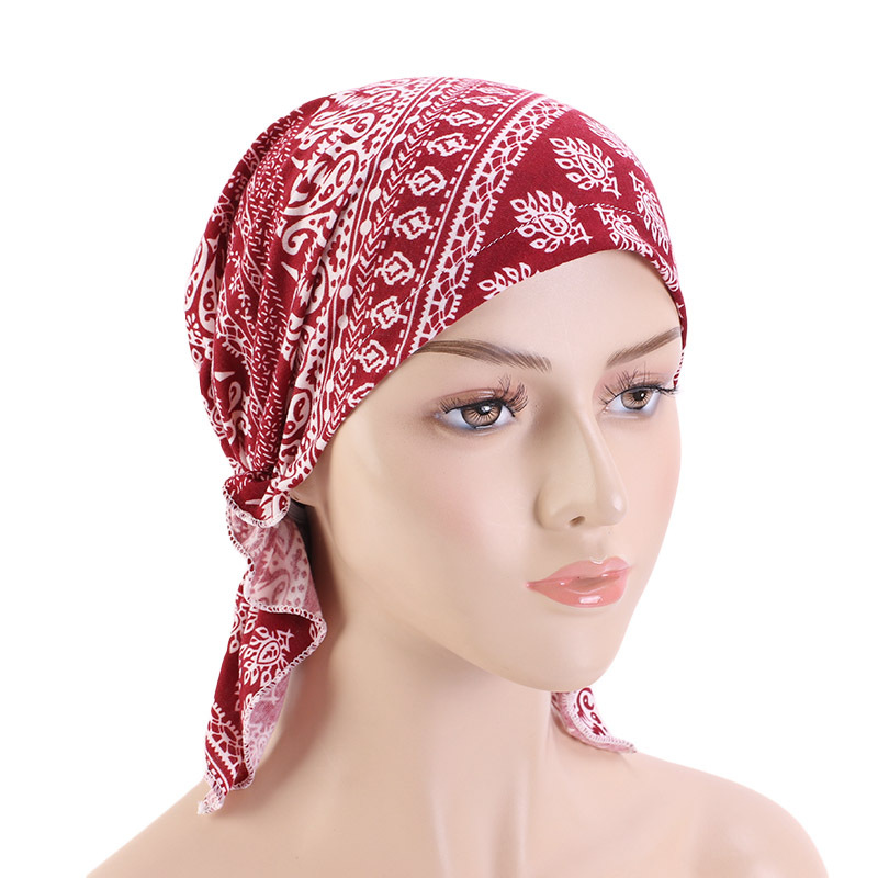 Amazon High Quality Supply Stretch Cloth Triangle Pirate Hat Ethnic Bag Turban Braid Hat TJM-277