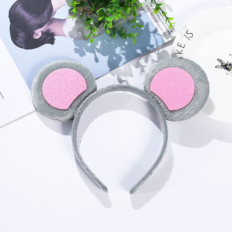 Spot black mouse gray mouse hair band mouse ear hair band bear ear hair band animal ear ball head band