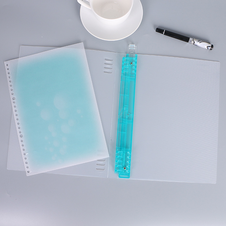 Four Color Light Color Stationery PP Plastic Loose-leaf Notebook Set Customized B5 Loose-leaf Coil Hand Account Case Customized