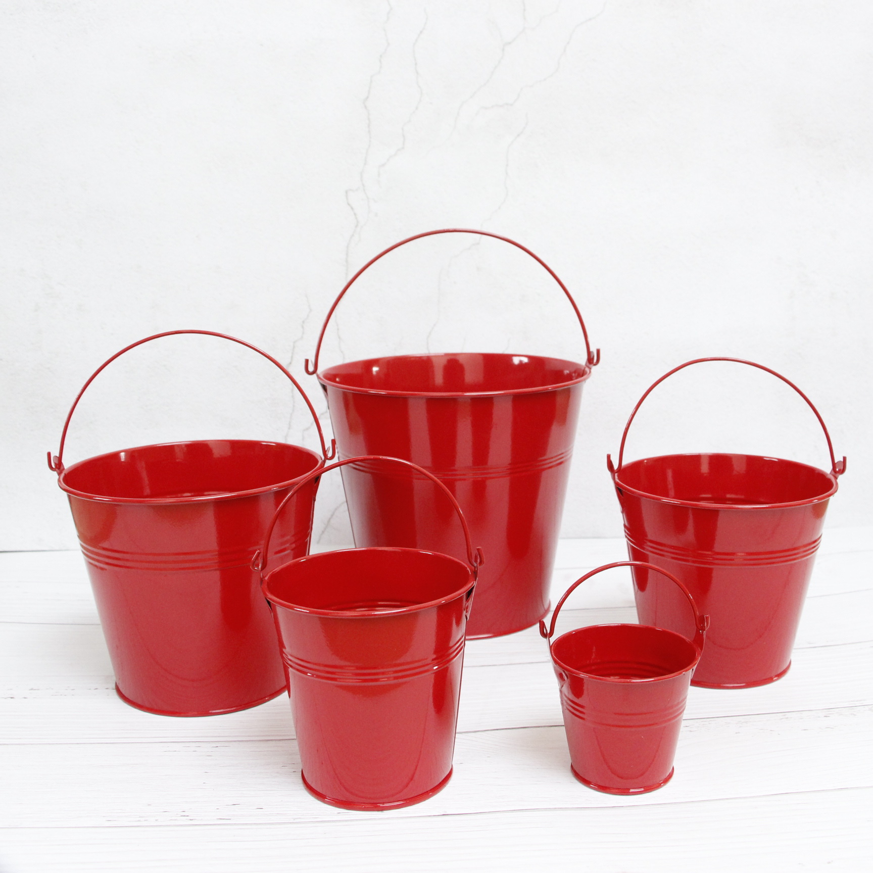 Factory candy color small iron bucket wholesale creative fleshy tin flower pot children's portable bucket Mini small iron bucket