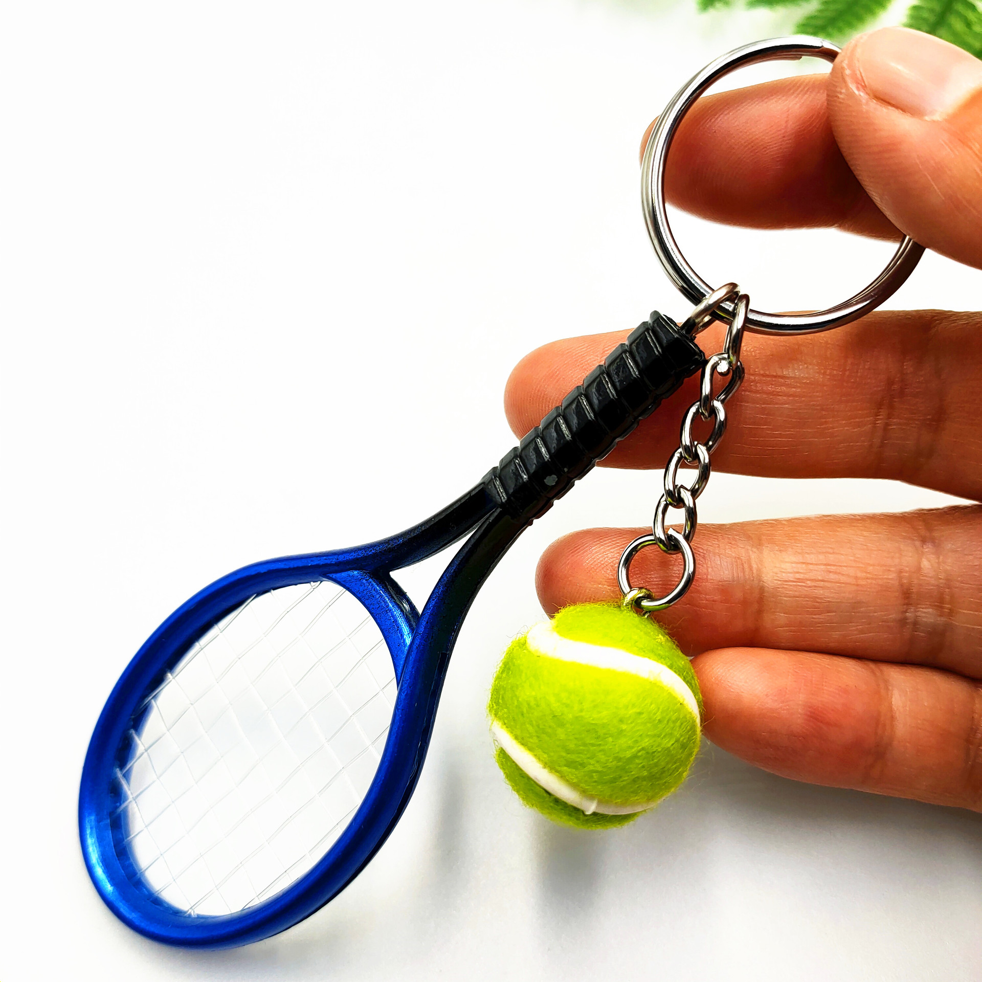 Mini simulation tennis racket case keychain pendant net fan souvenir sports activity gift cross-border