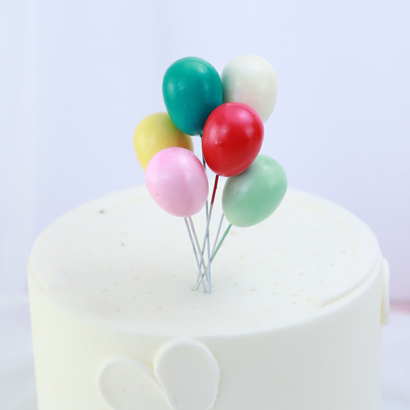 Cake decoration baking ins style card inserting golden ball silver ball festive red colored ball plug-in decoration accessories