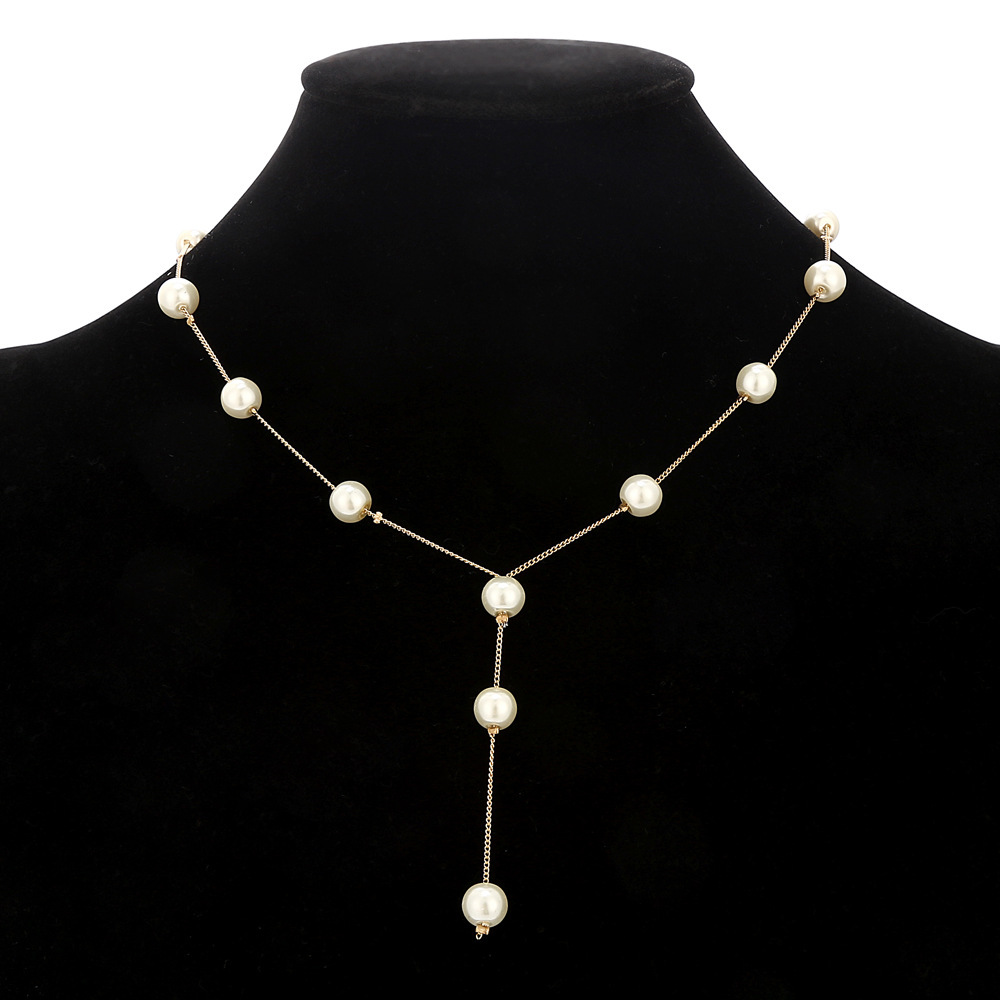 Cross-border explosions Korean jewelry sweet OL elegant pearl simple temperament necklace earrings bracelet set women