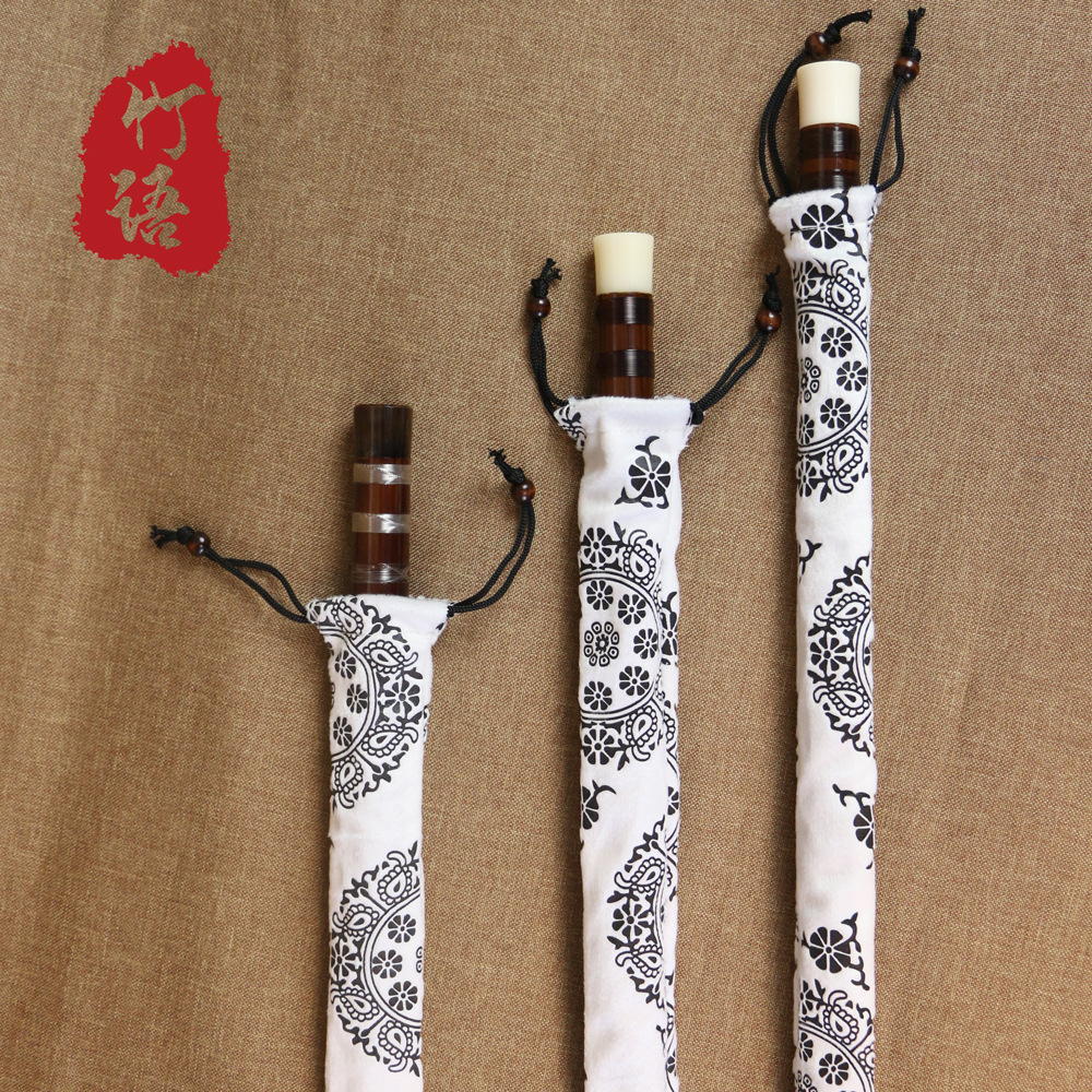Double bead flute set packaging velvet bag can be set to make bamboo flute cave flute manufacturers cooperation can produce multiple specifications