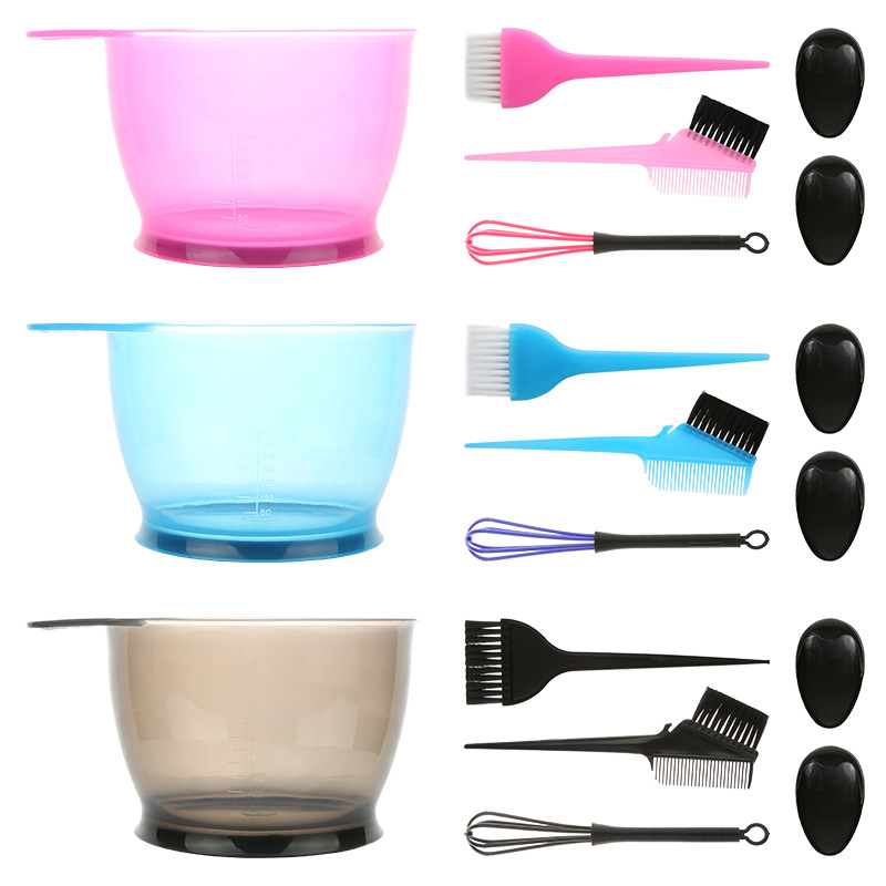 Cross-border Hot Selling Hair Salon Hair Coloring Comb Hair Treatment Perm Five-piece Set Hair Coloring Bowl Earmuff Hair Coloring Brush