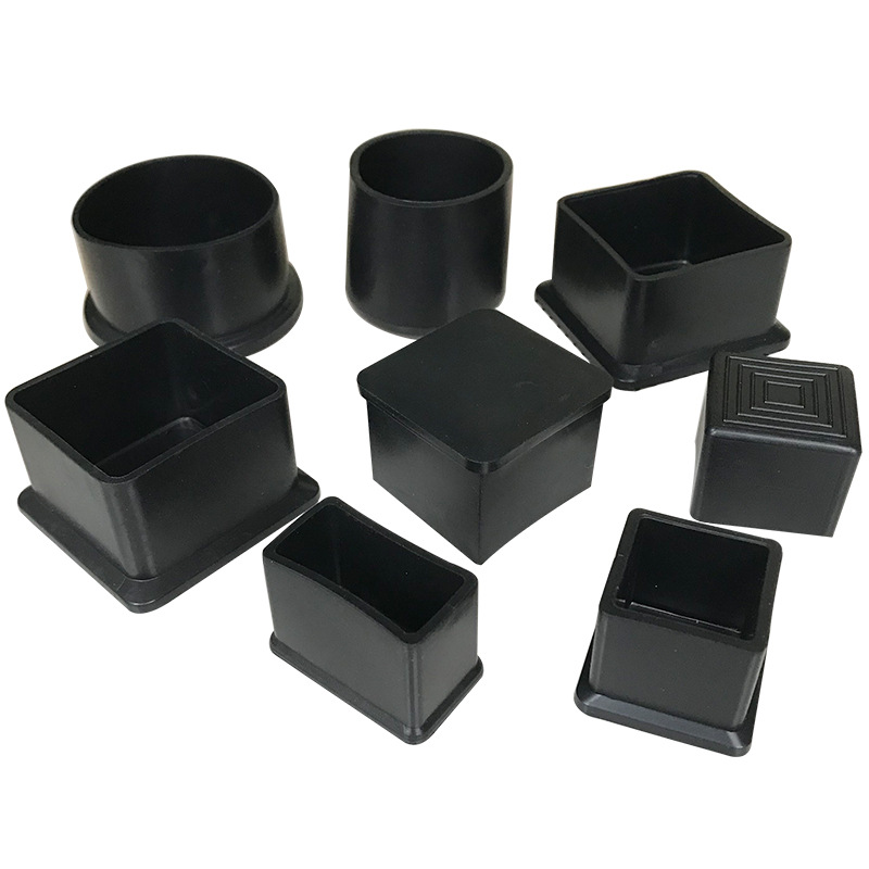 Square tube rubber cover soft rubber plastic cover table and chair foot cover pvc rubber cover soft rubber plug waterproof cover non-slip foot pad