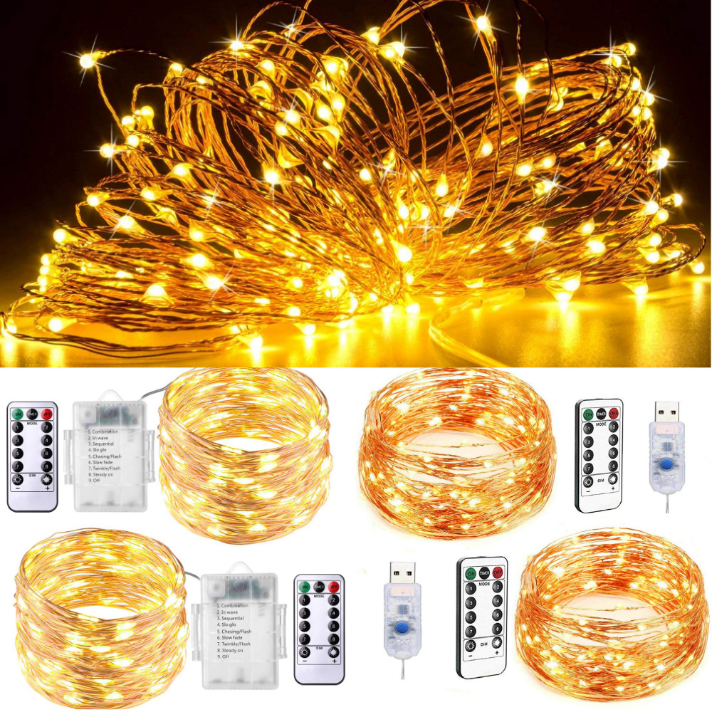 Factory Direct led copper wire light Christmas holiday room atmosphere/outdoor waterproof camping courtyard decorative light string