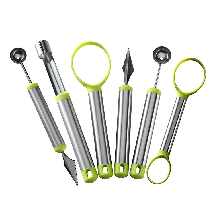 Stainless steel fruit ball digger to pulp platter tool divider carving knife watermelon spoon apple household corer