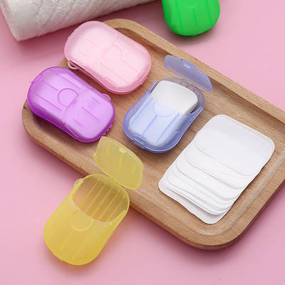 Travel Disposable Soap Tablets Boxed Soap Paper Portable Hand Washing Tablets Small Soap Tablets Mini Soap Paper