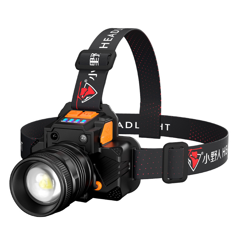 Cross-border charging emergency smart head-mounted strong light night fishing lamp induction miner's lamp USB outdoor lighting headlight factory